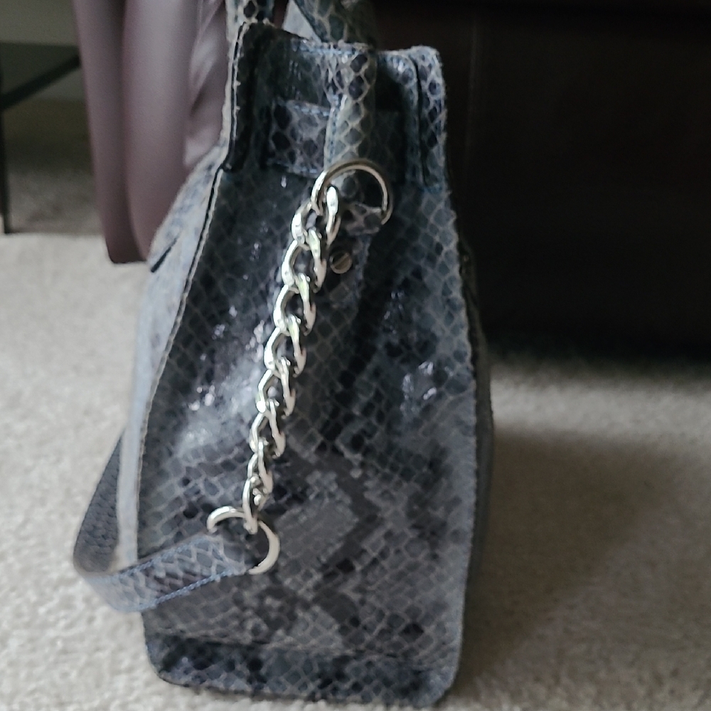 Michael Kors Hamilton Python Handbag Euc - image 4
